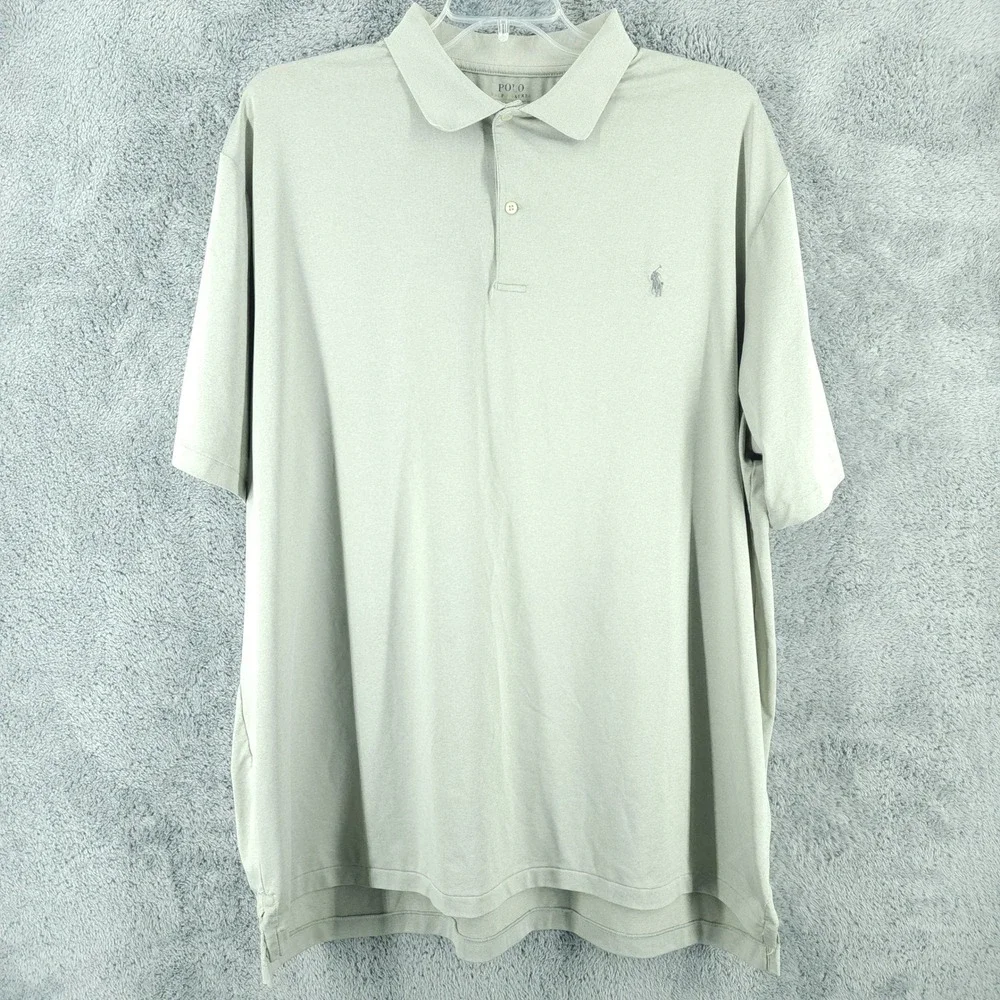 Polo Ralph Lauren Polo Shirt Mens 2XLT Gray Performance Classic Pony Big & Tall
